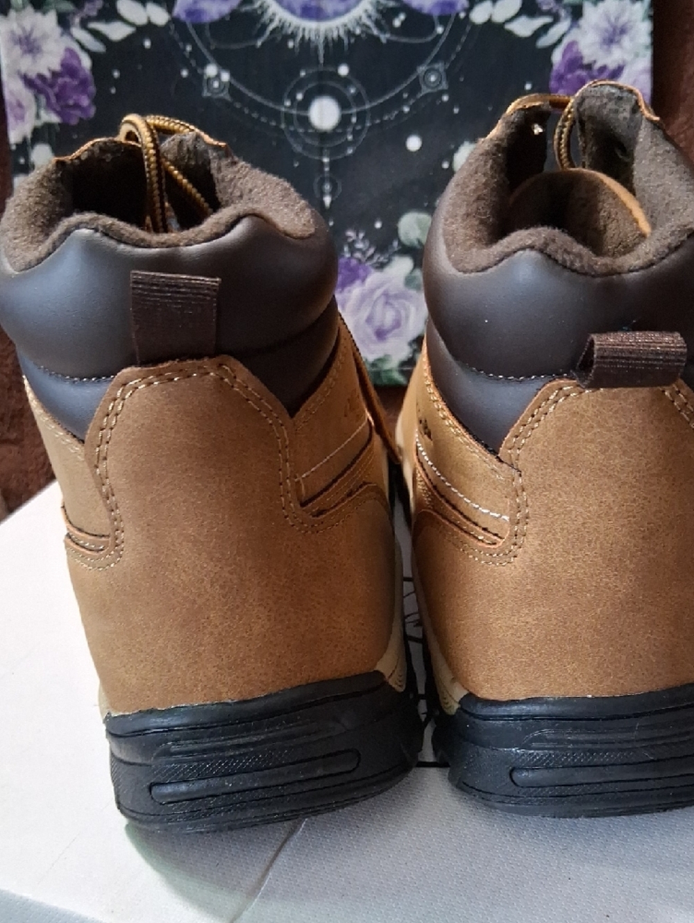 Men's Brown Lace-Up Work Boots - Cushioned Ankle Support MARCO VITALE NEW IN BOX - Picture 8 of 10